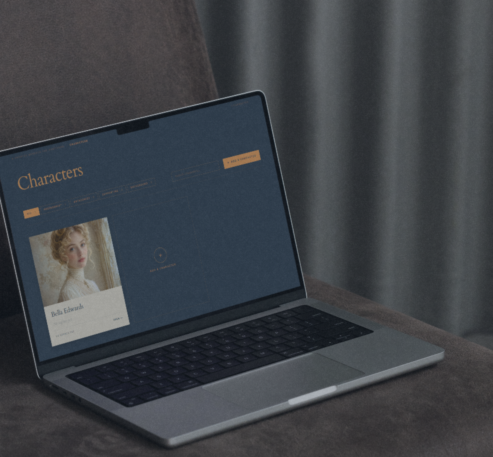 Characters on a laptop