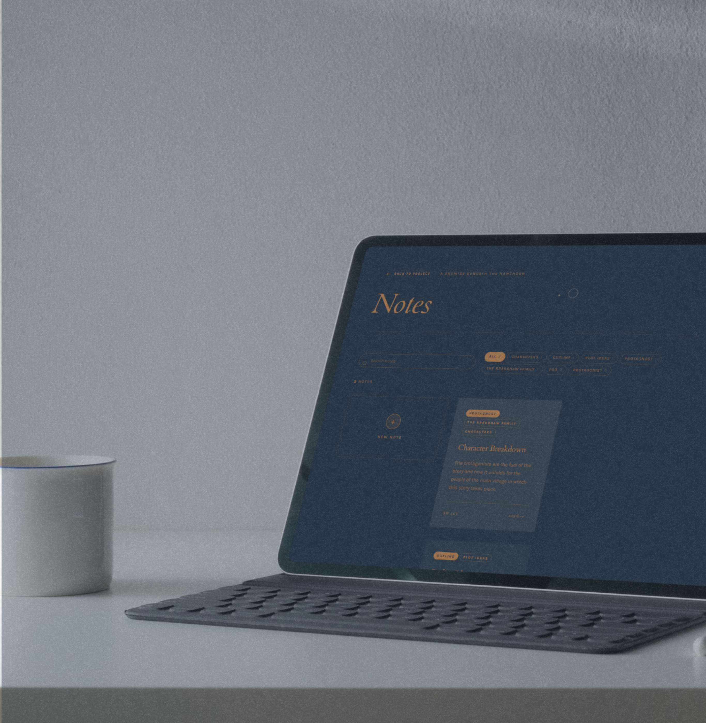 Notes on a laptop