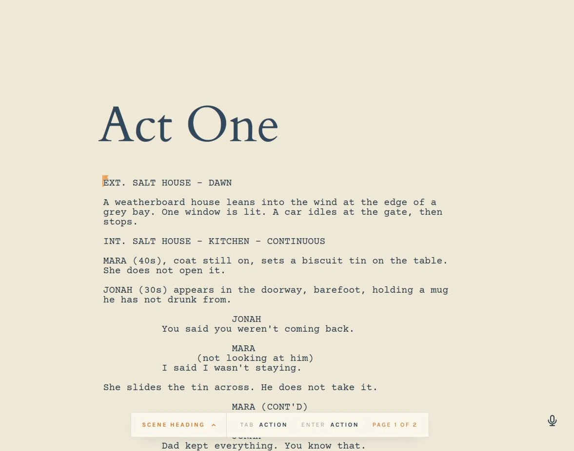 A feature, set out the way a reader expects.